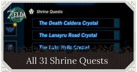 Tears of the Kingdom Main Quests .